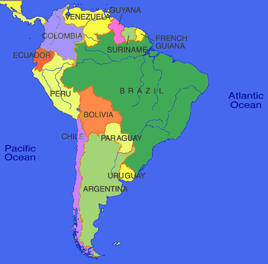 South America World Jam Map